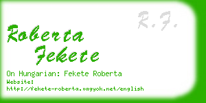 roberta fekete business card